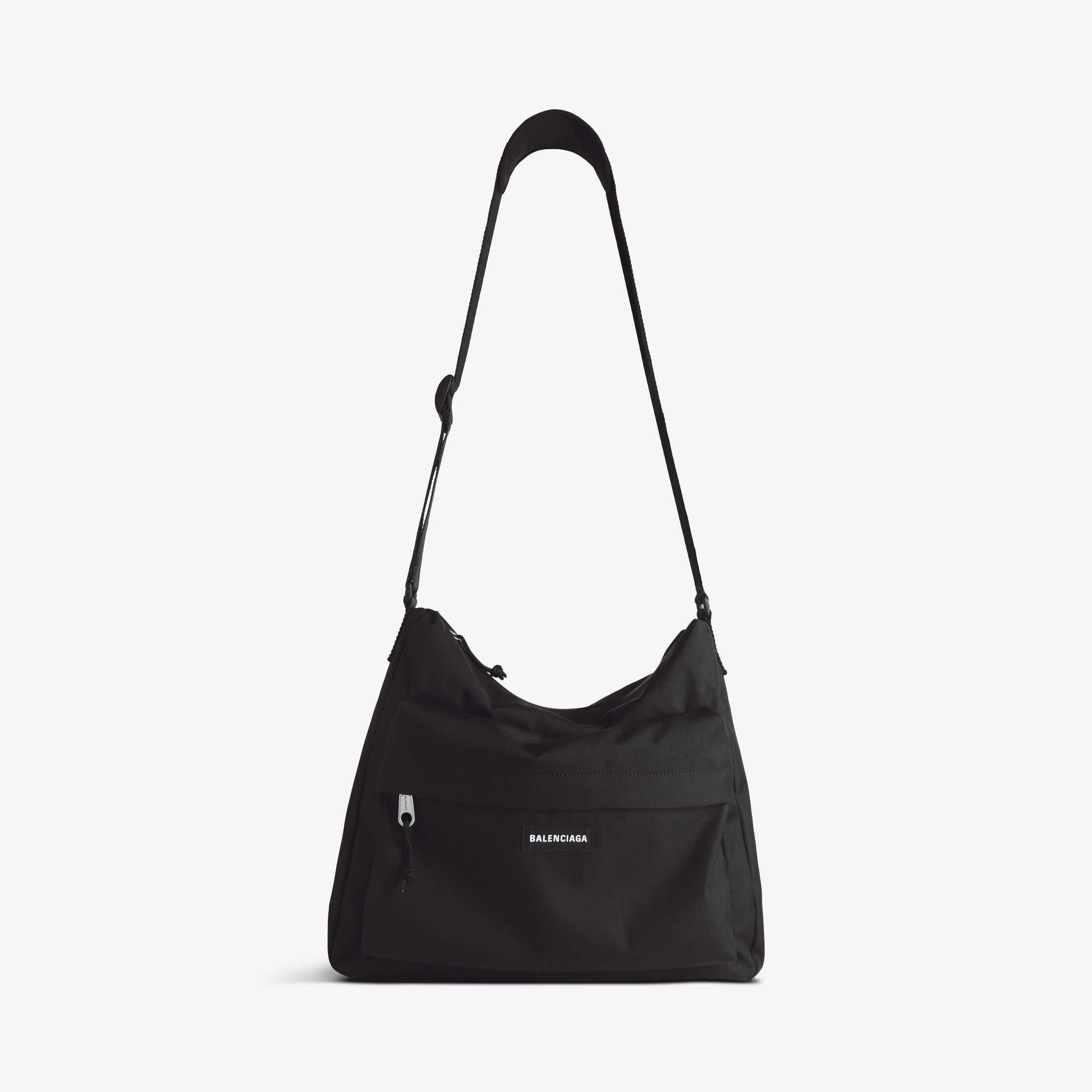 고급 발렌시아가(Balenciaga) 1:1 오리지널 사양 익스플로러(Explorer) 고품질 복제품, 남성용 가죽 제품 – 익스플로러 블랙 나일론 호보 메신저 백