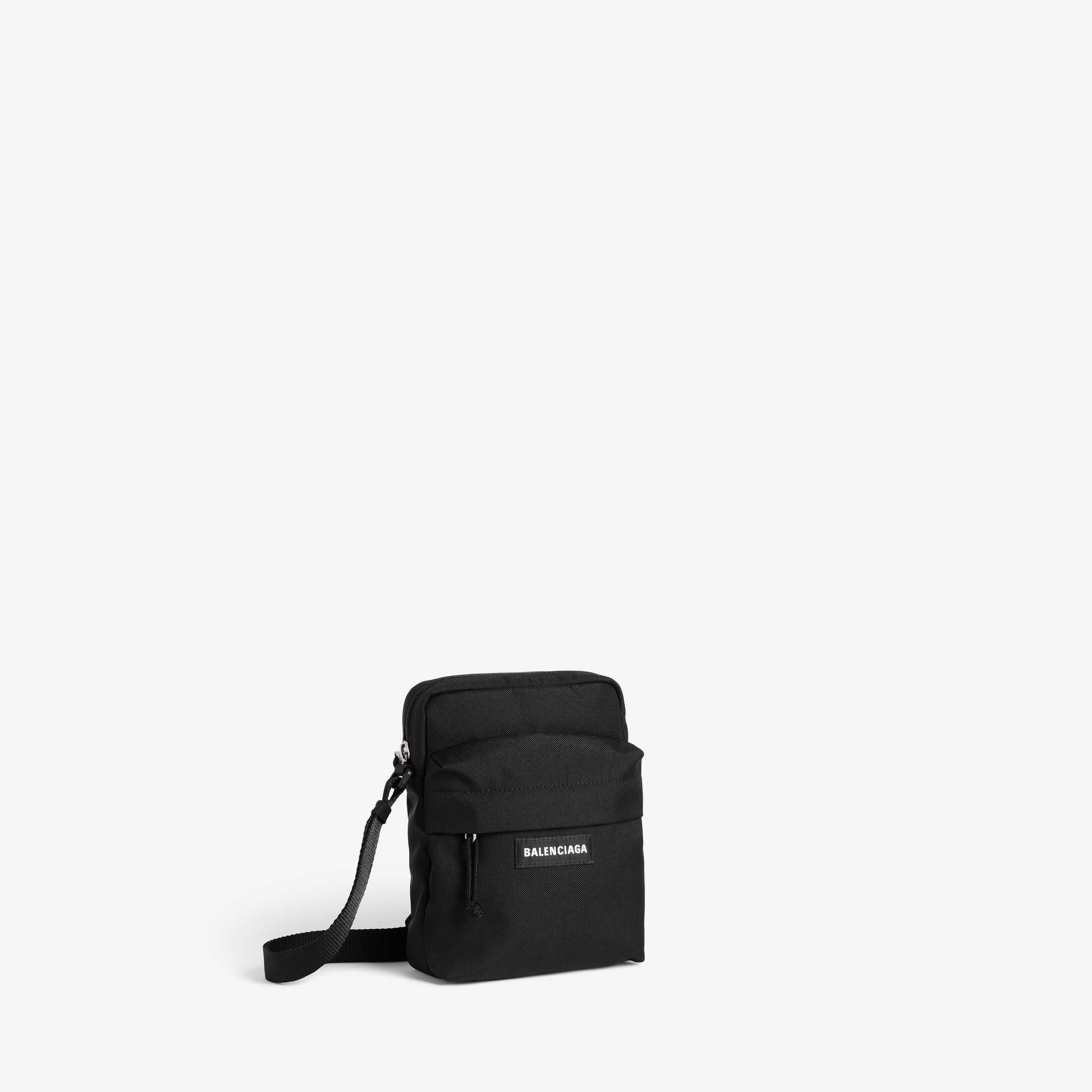 复刻Balenciaga高仿男士皮具原单ExplorerSA级spanExplorer黑色尼龙斜挎包