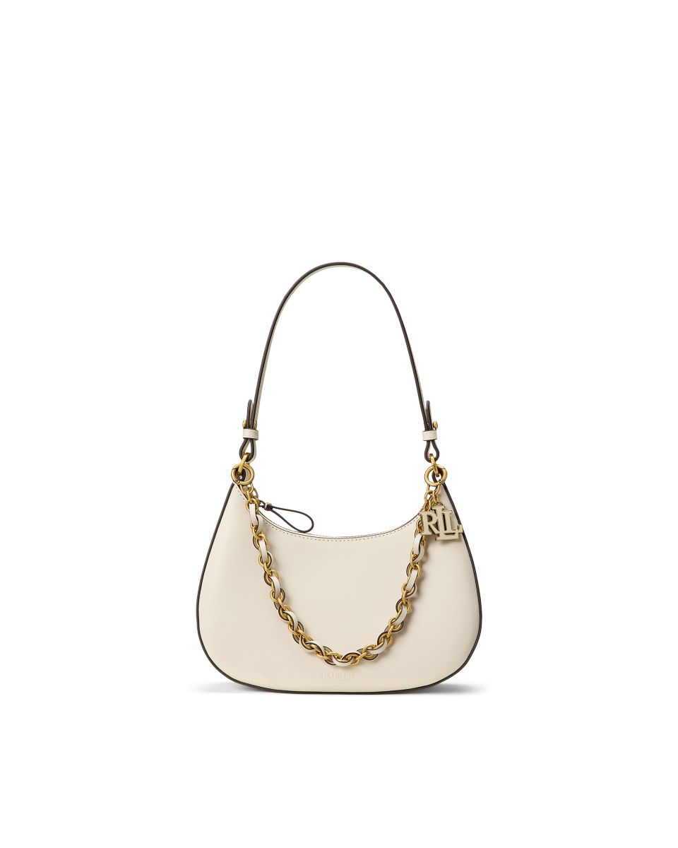Replica SA-Grade Ralph Lauren High-Quality Alternative Women's Handbag: 1:1 Authentic-Style Lauren High-Quality Replica—Marcy Medium-Sized Leather Zipper Shoulder Bag