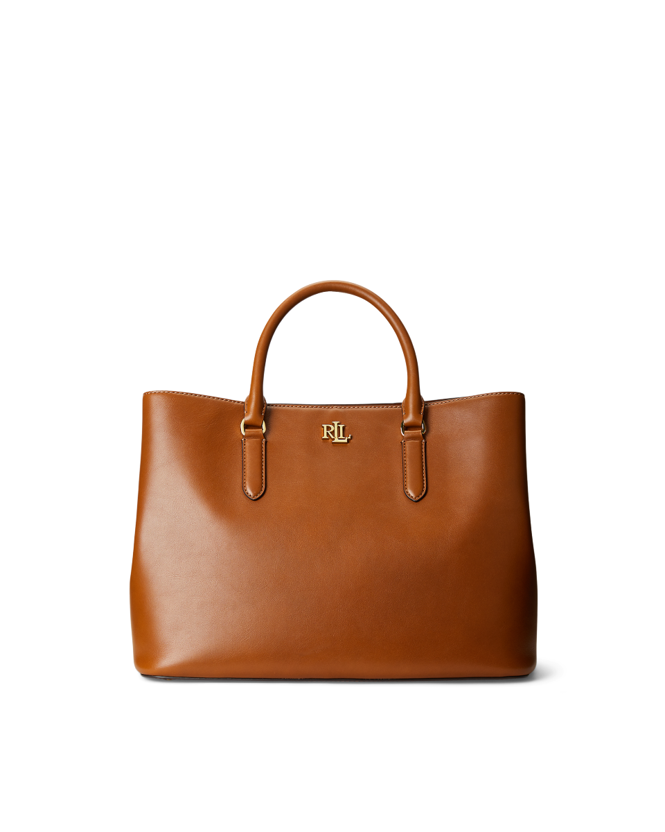 Réplica de un bolso de mujer de Ralph Lauren de calidad SA, imitación de alta calidad 1:1 del modelo original, bolso bandolera grande de piel «Marcy» de Lauren
