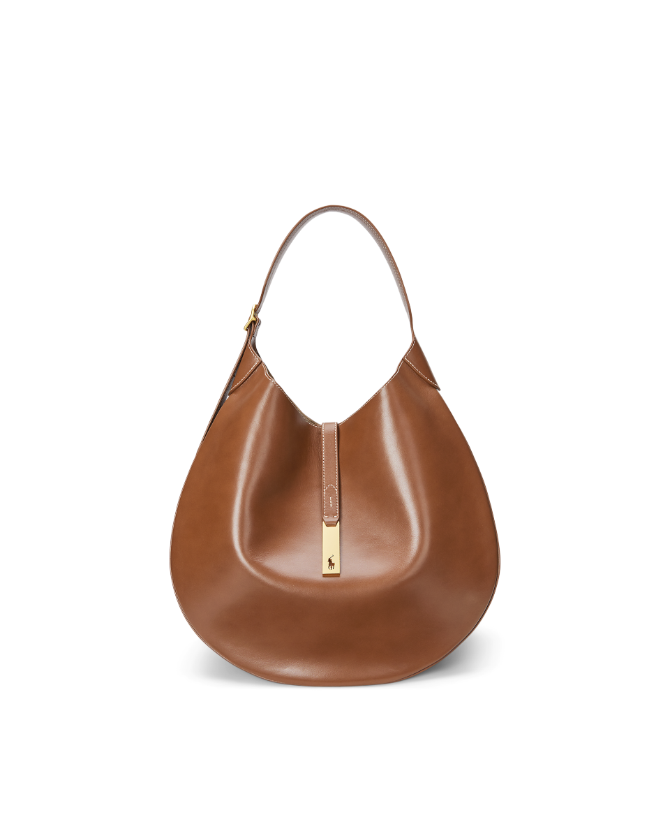 نسخة مطابقة تمامًا من حقيبة رالف لورين النسائية (A-grade) – نسخة مقلدة عالية الجودة من Polo Ralph Lauren بنسبة 1:1، حقيبة كتف كبيرة من الجلد تحمل علامة Polo ID