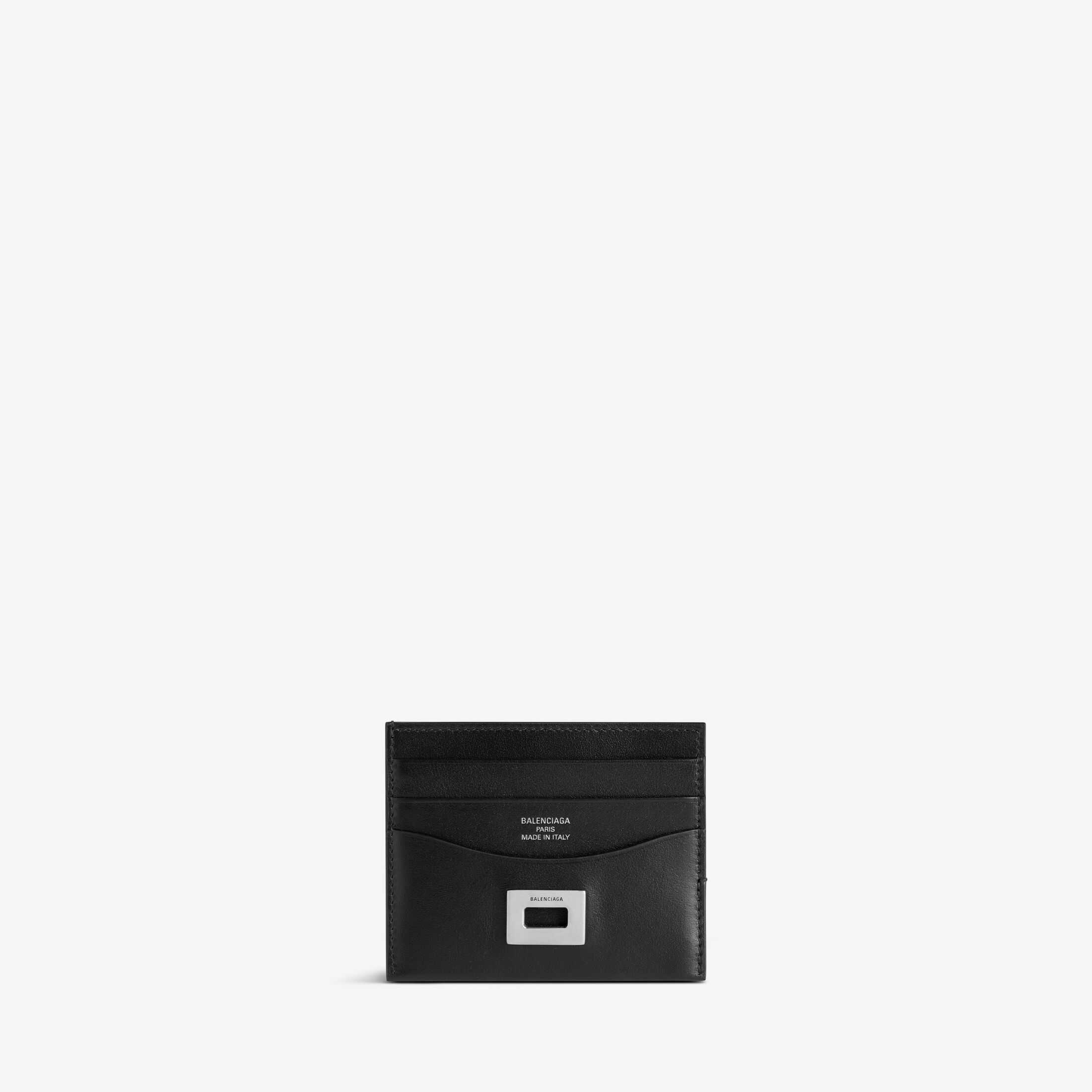 Réplica de la cartera de piel para hombre de Balenciaga, línea SA, modelo Rodeo, imitación de alta calidad, en piel de vacuno lisa negra