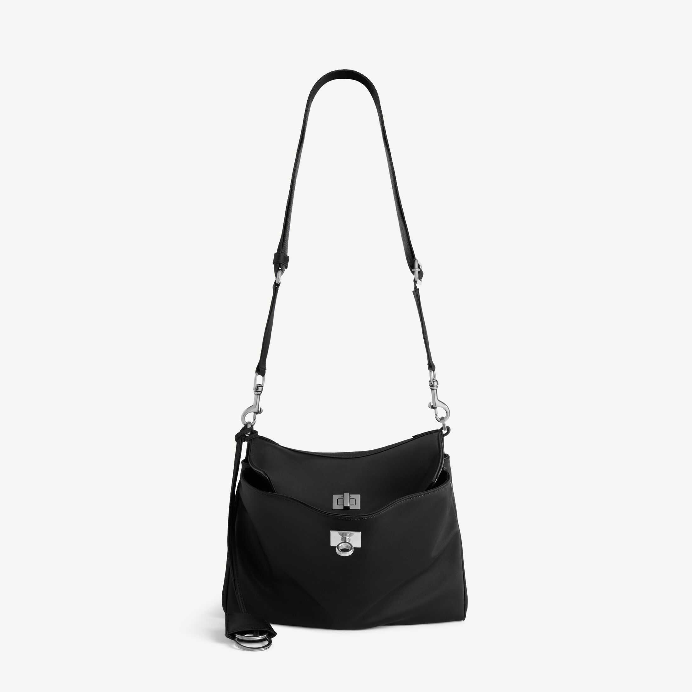 Реплика элитной мужской кожаной сумки Balenciaga, высококачественная подделка 1:1 по оригинальному заказу RODEO — черная глянцевая нейлоновая сумка-почтальон небольшого размера