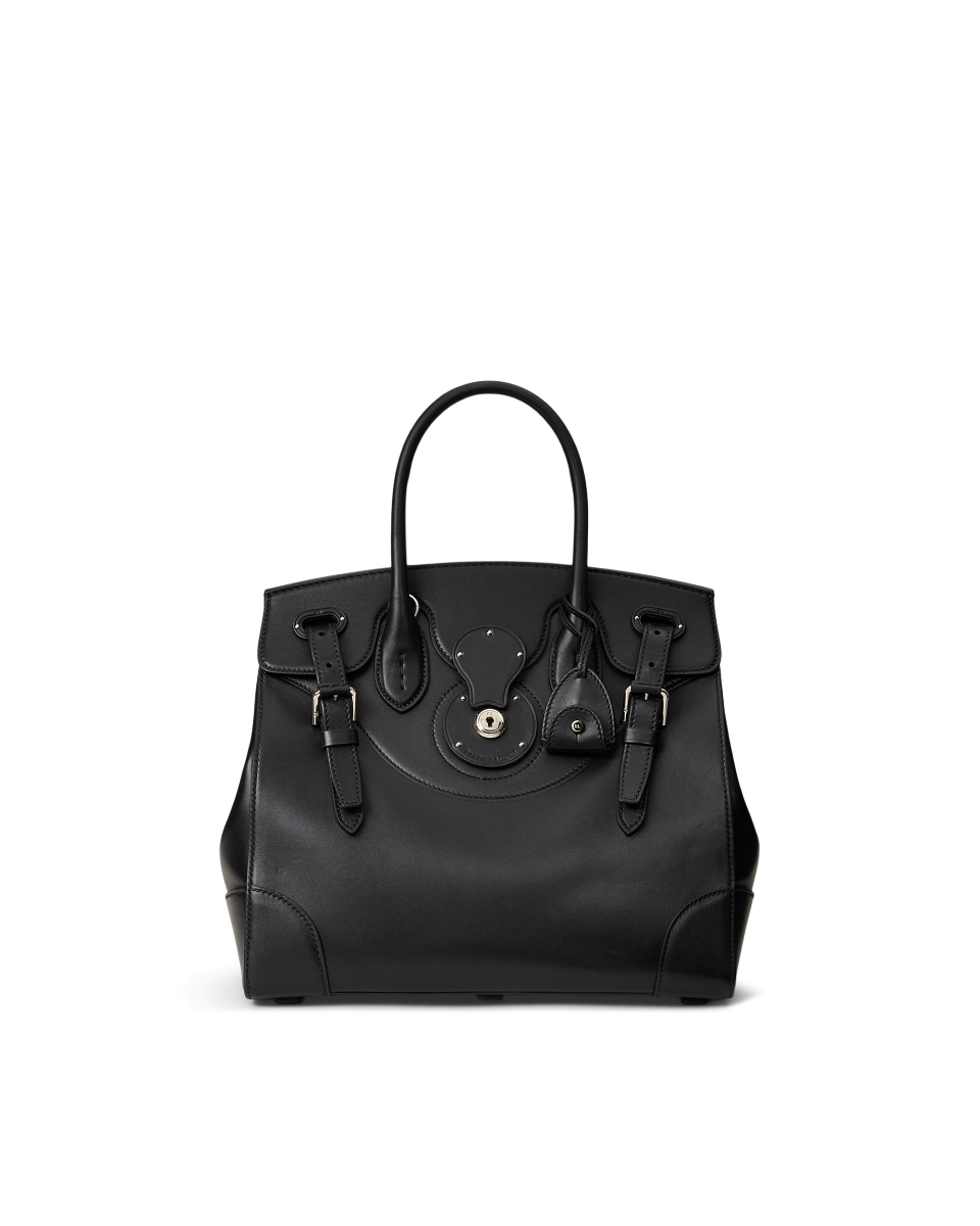 Réplica de un bolso de mujer de Ralph Lauren de categoría SA, imitación de alta calidad. Réplica 1:1 del modelo original de la colección Ralph Lauren Collection: bolso Soft Ricky 33 de piel de napa.