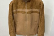 LV高级进口羊皮拼羊绒夹克