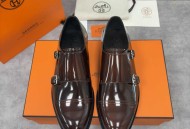 爱马仕  双扣孟克鞋   男士正装鞋 