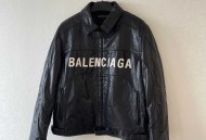 Balenc1aga真皮夹克