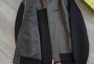 GG古驰纳帕皮飞行员夹克外套