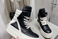 rick owens欧文斯 24ss 新款情侣款机车靴绑带短靴