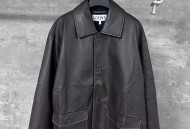 LOEWE罗意威 新款双口袋做旧皮衣