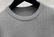 TB新款绞花四杠圆领羊毛