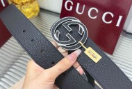 古驰 GUCCI进口小牛皮+精品纯铜贴皮五金扣皮带