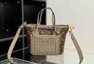 LV NEVERFULL INSIDE OUT BB手袋 型号：M12109老花灰色皮