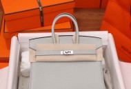 Hermes 爱马仕 Birkin25cm 圣杯蓝银扣