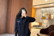 专属标识装饰棉质连帽运动卫衣