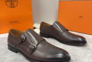 爱马仕  双扣孟克鞋   男士正装鞋