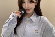 MIUMIU缪缪竖条纹夹克