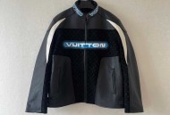 驴牌秀款胸标撞色机车真皮皮衣拉链夹克