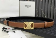 TAURILLON皮革和天然牛皮革中号TRIOMPHE造型装饰双面腰带