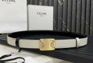 TAURILLON皮革和天然牛皮革中号TRIOMPHE造型装饰双面腰带