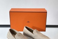 Hermes反绒皮乐福鞋