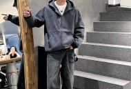 巴黎新款简约风格连帽外套