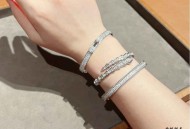 爱马仕CNC纽扣满钻手镯