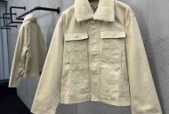 LOUIS VUITTON 提花牛仔羊毛领外套