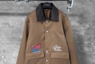   Lv路易威登 25ss新款Nigo联名 垂钓棉质帆布工装夹克皮领外套