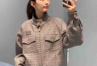 MiuMiu 刺绣条纹格子