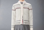 THOM BROWNE费尔岛提花圆领开衫